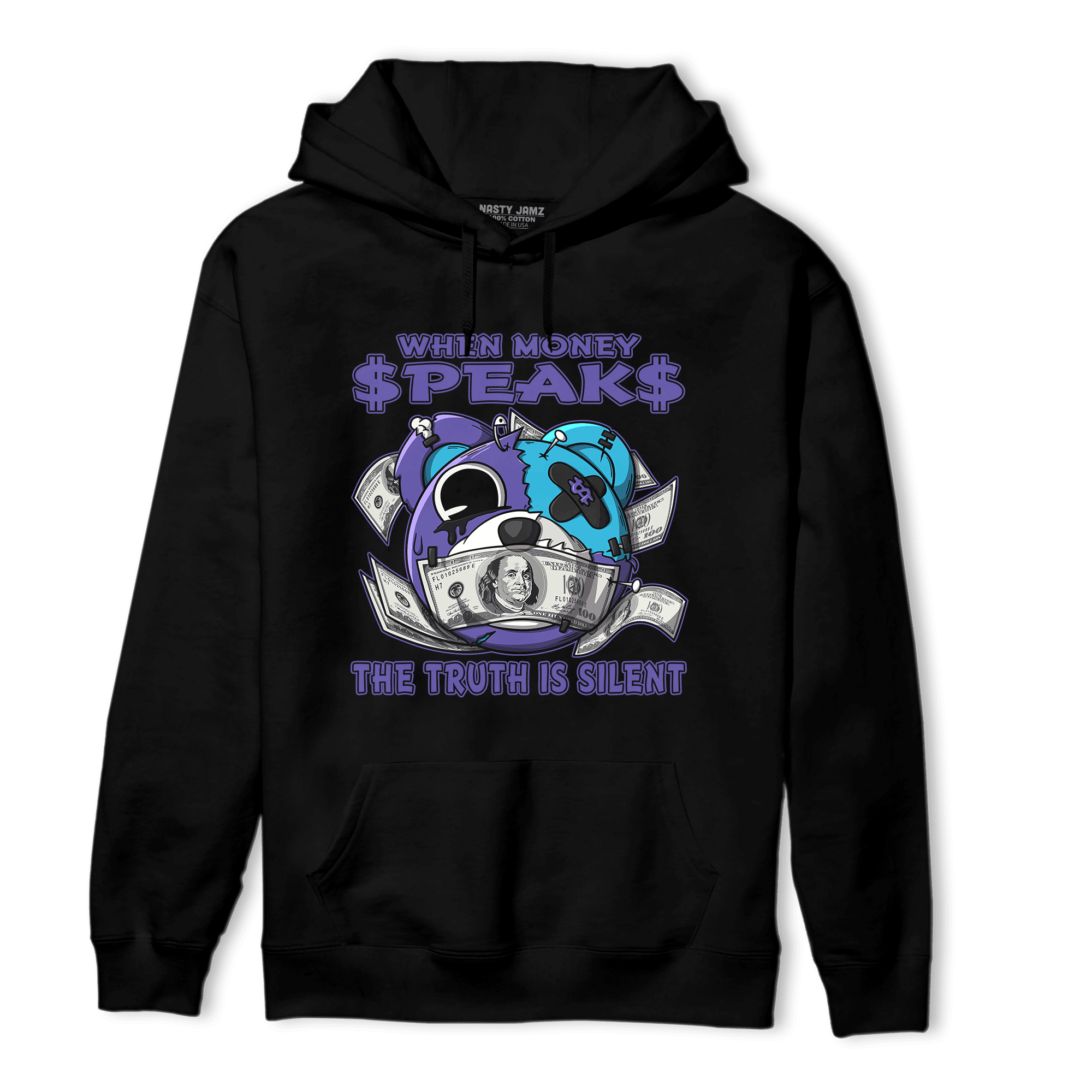 Aqua 6s Hoodie Match When Money Speaks Ber - NastyJamz