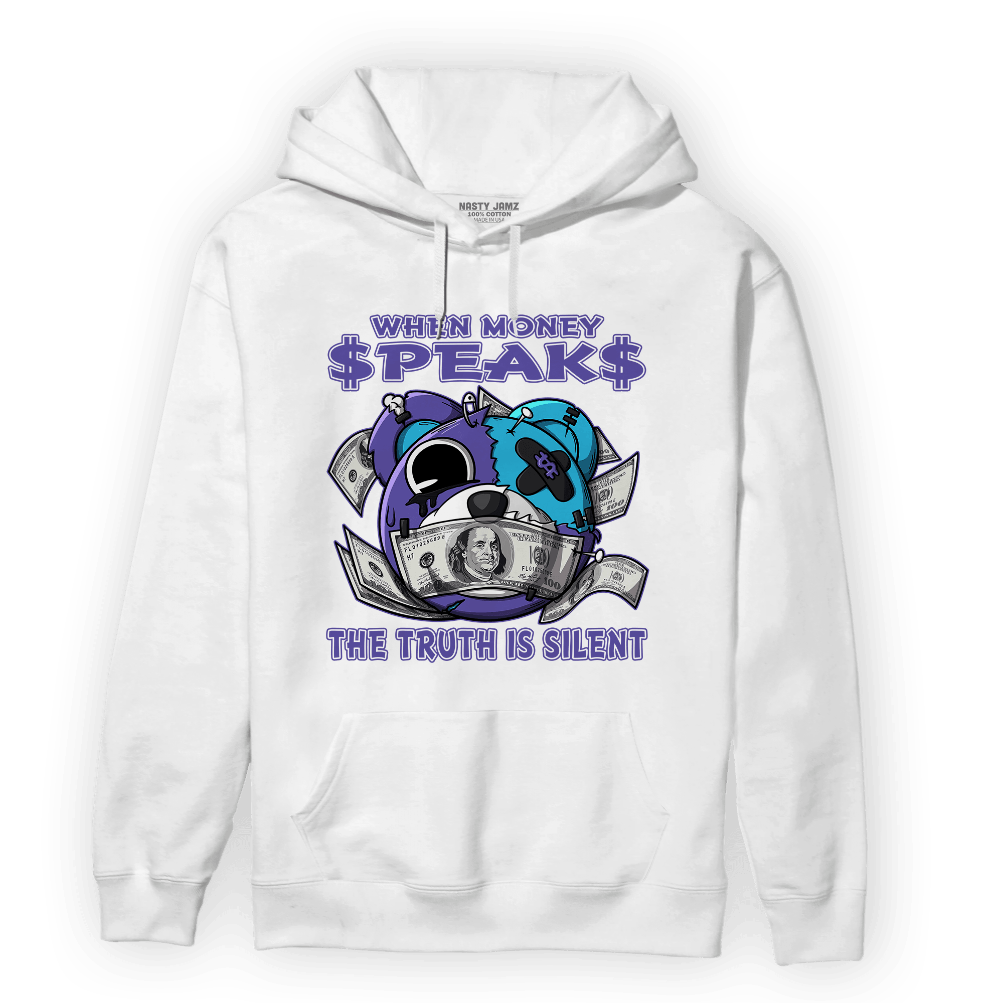 Aqua 6s Hoodie Match When Money Speaks Ber - NastyJamz