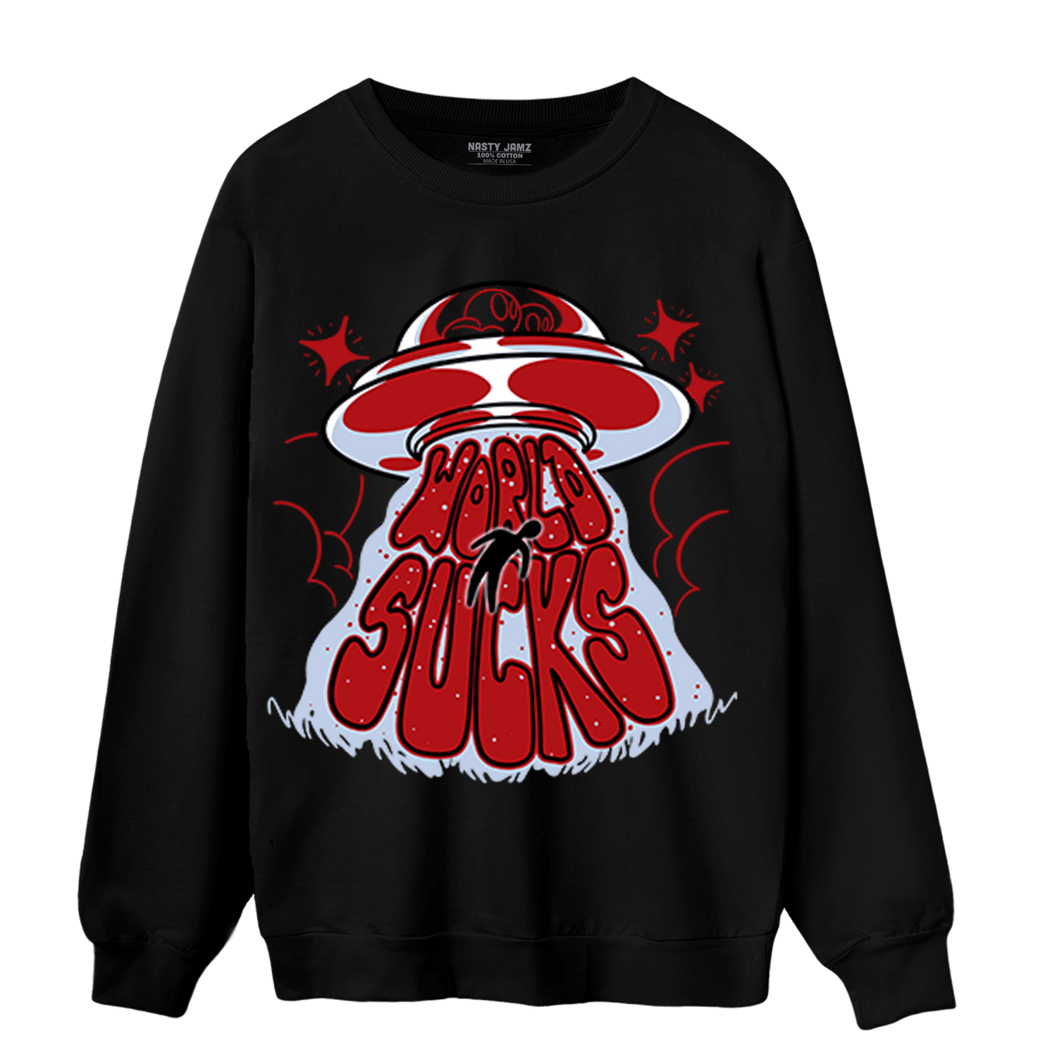 Cherry 11s Sweatshirt Match World Sucks - NastyJamz