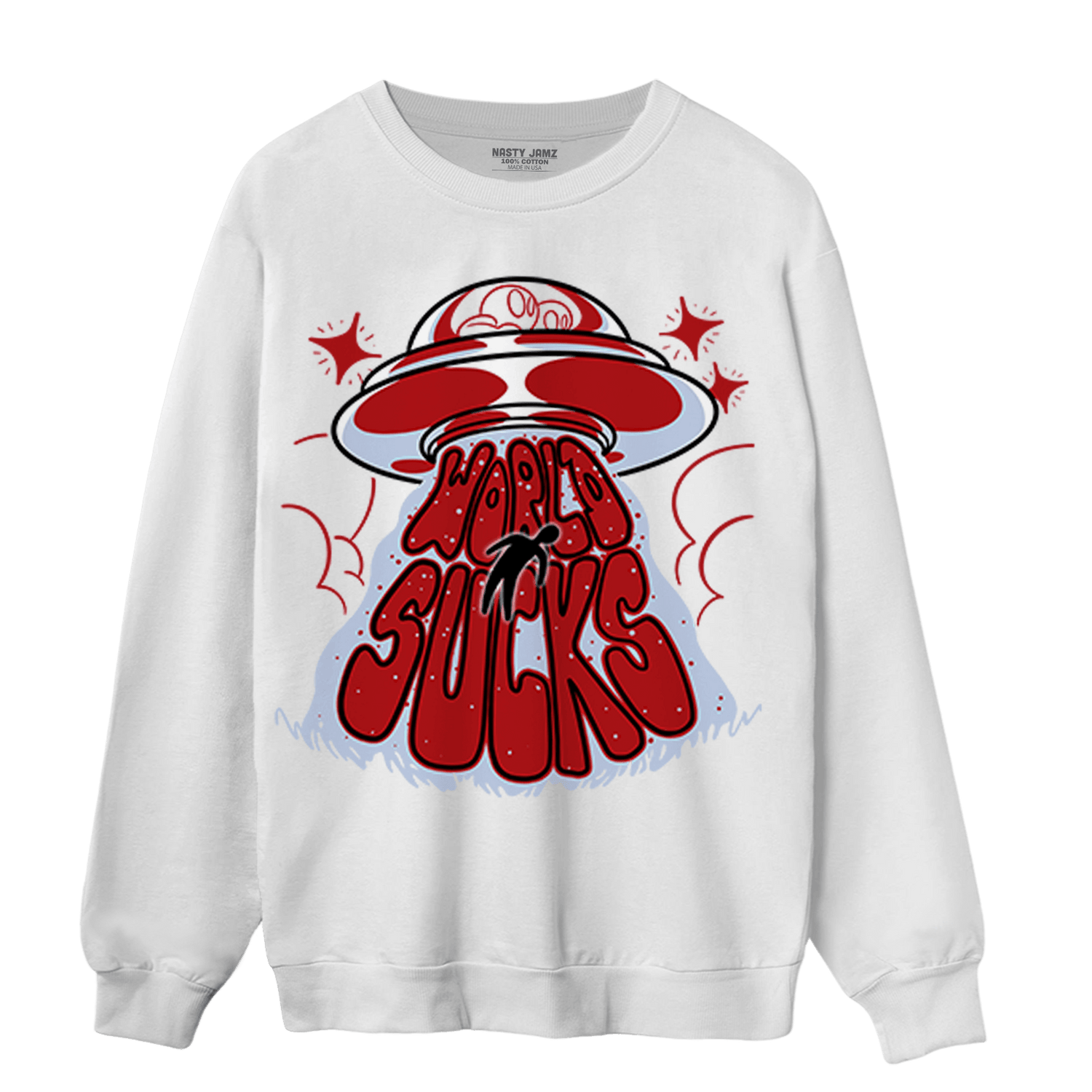 Cherry 11s Sweatshirt Match World Sucks - NastyJamz