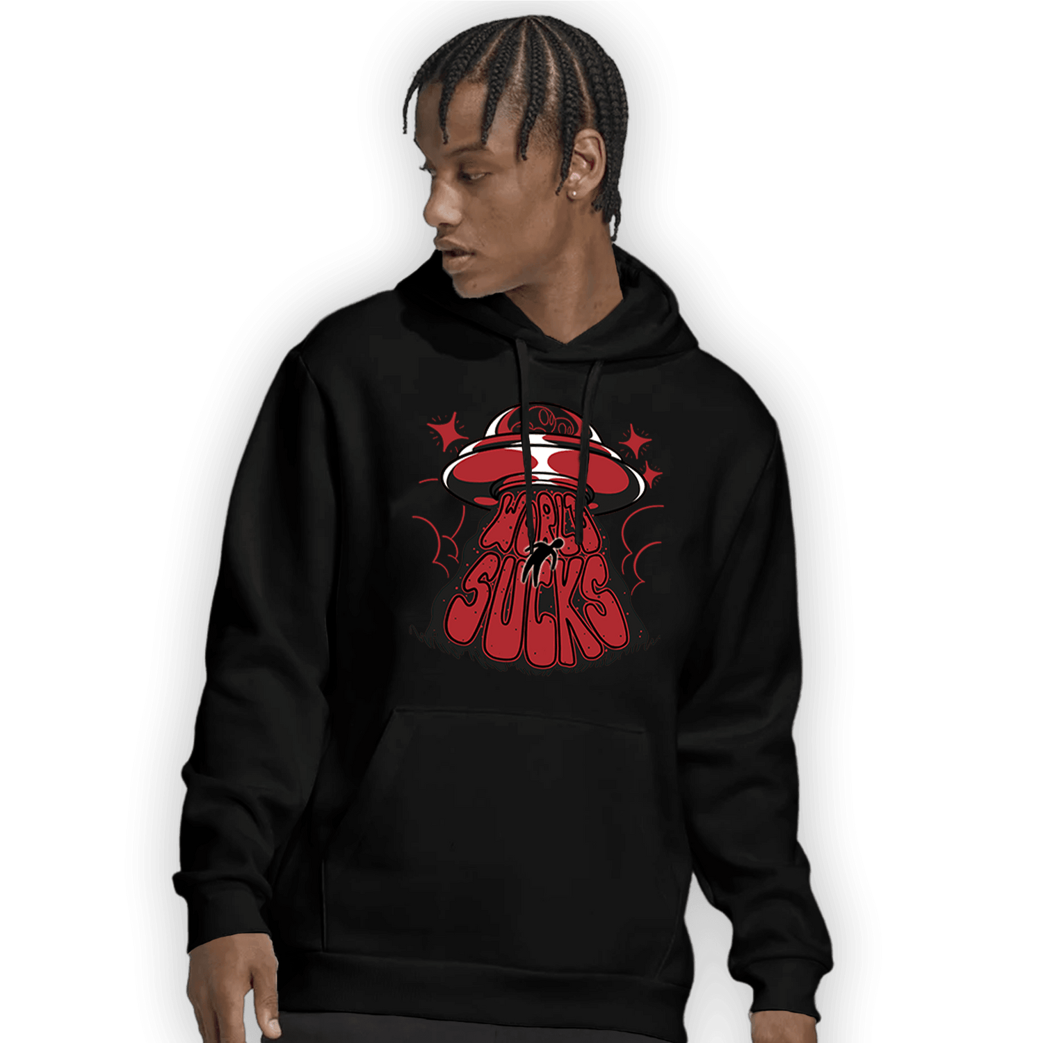 Cherry 12s Hoodie Match World Sucks - NastyJamz
