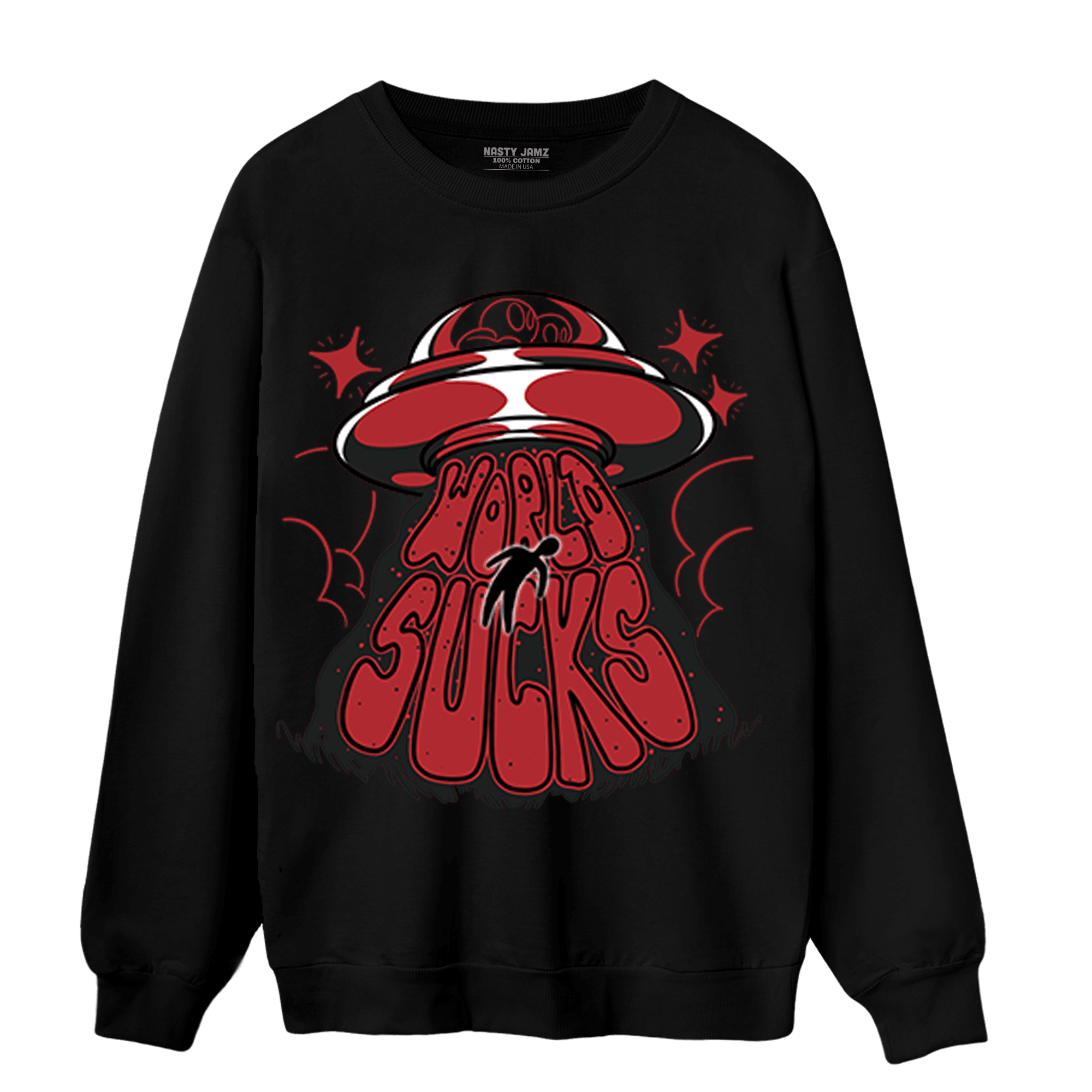 Cherry 12s Sweatshirt Match World Sucks - NastyJamz