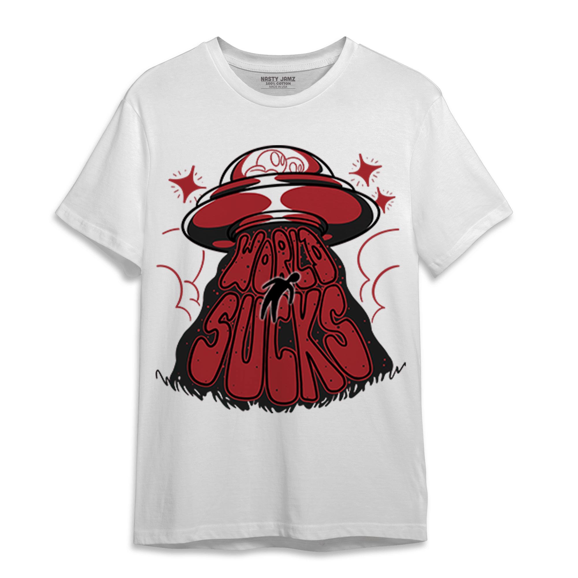 Cherry 12s T Shirt Match World Sucks - NastyJamz