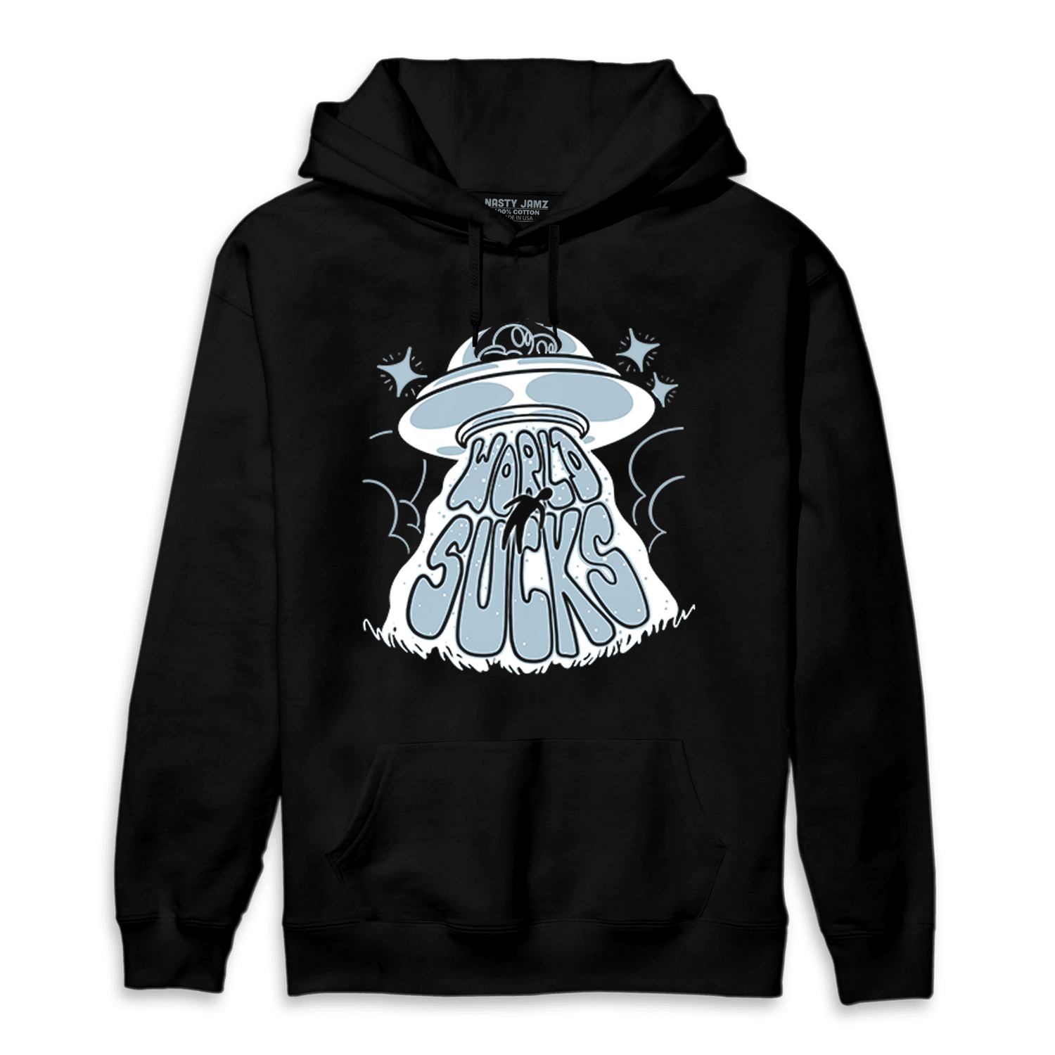 Blue Grey 13s Hoodie Match World Sucks - NastyJamz