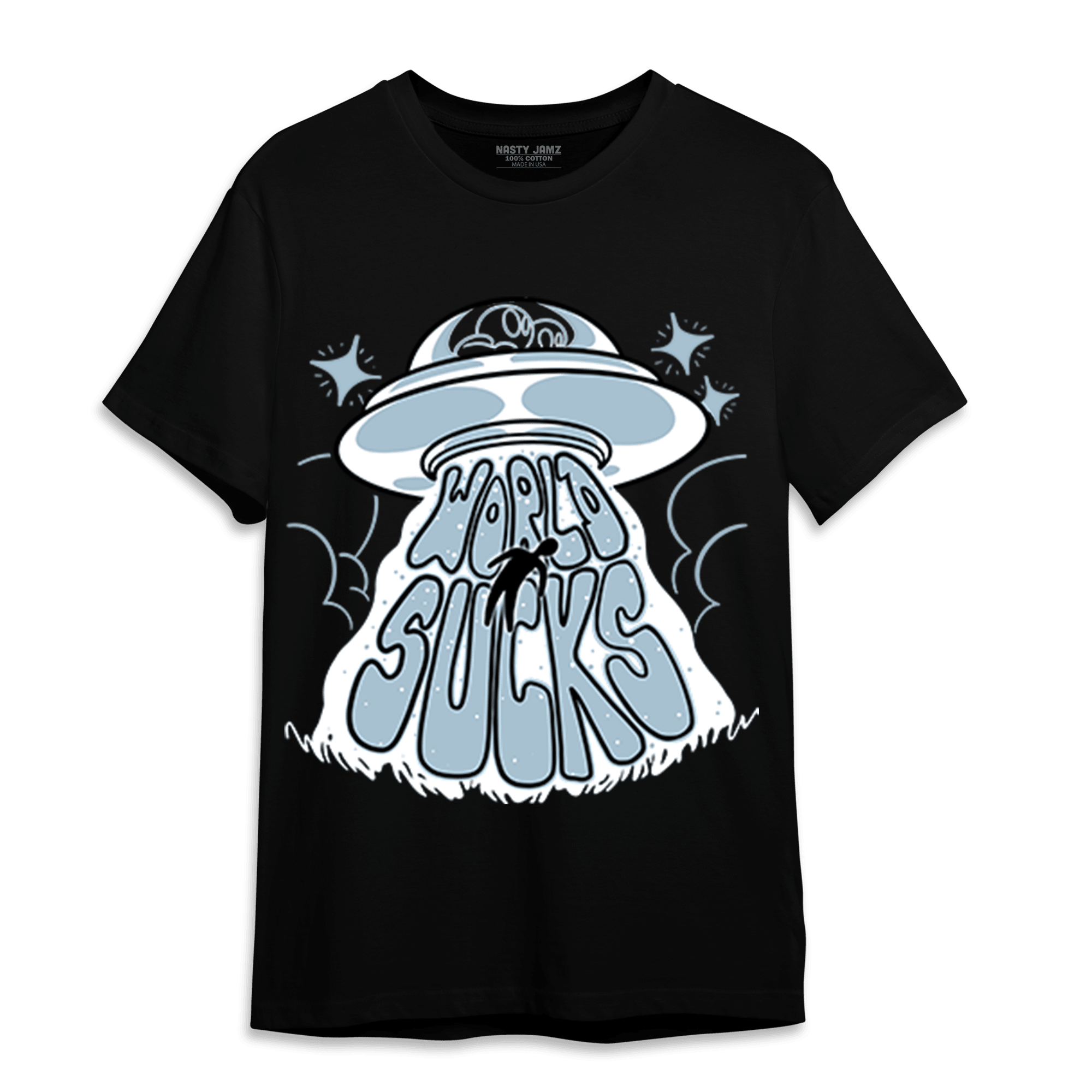 Blue Grey 13s T Shirt Match World Sucks - NastyJamz