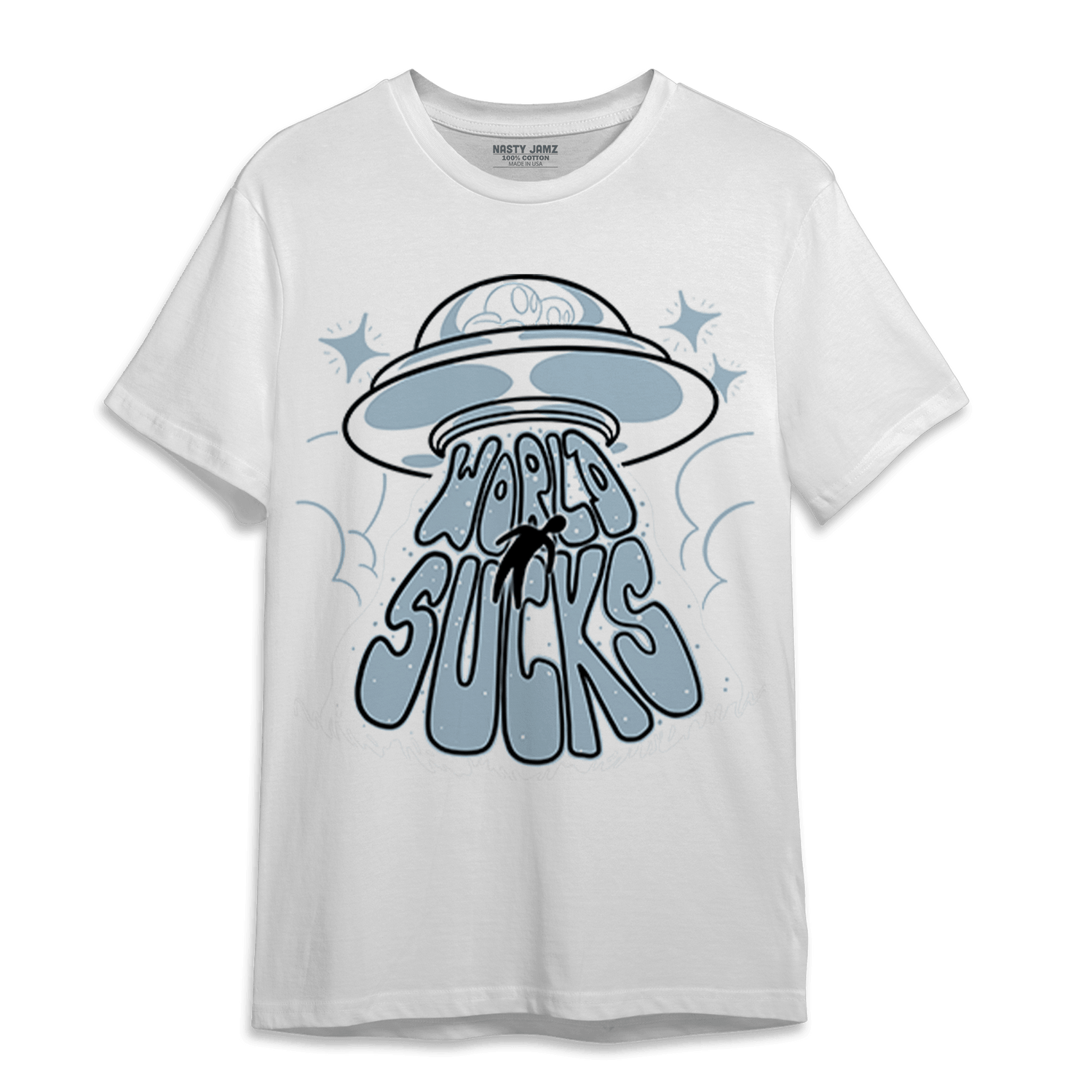 Blue Grey 13s T Shirt Match World Sucks - NastyJamz