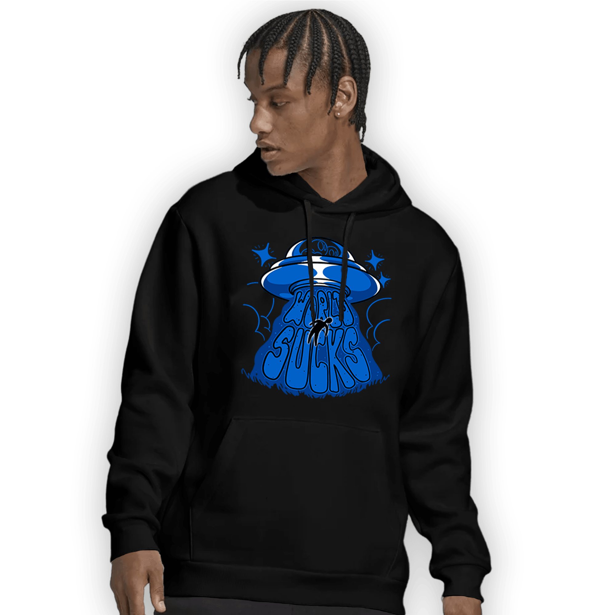 Royal Reimagined 1s Hoodie Match World Sucks - NastyJamz