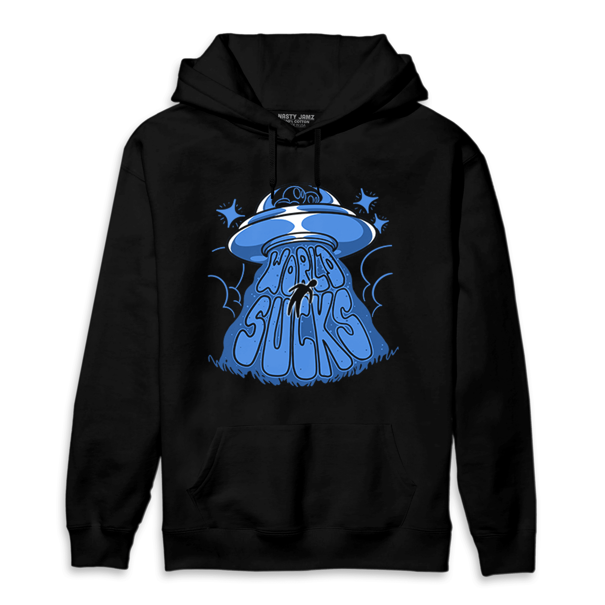 University Blue Toe 1s Hoodie Match World Sucks - NastyJamz