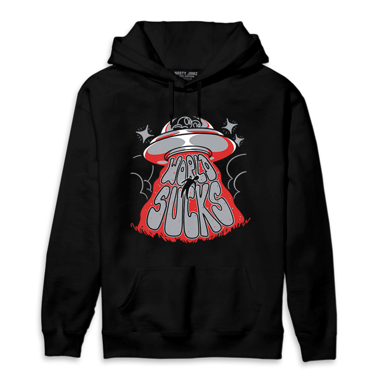 Bred Reimagined 4s Hoodie Match World Sucks - NastyJamz