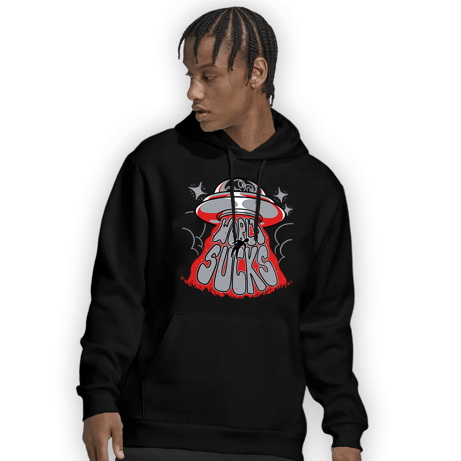 Bred Reimagined 4s Hoodie Match World Sucks - NastyJamz
