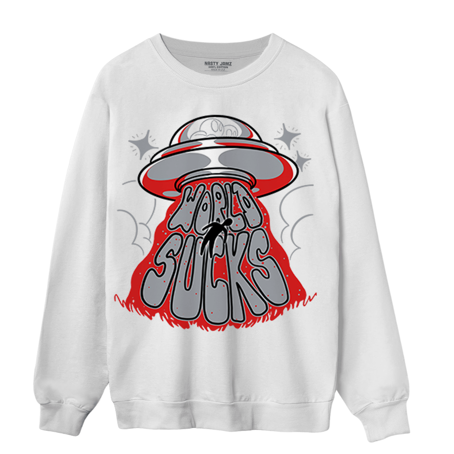 Bred Reimagined 4s Sweatshirt Match World Sucks - NastyJamz