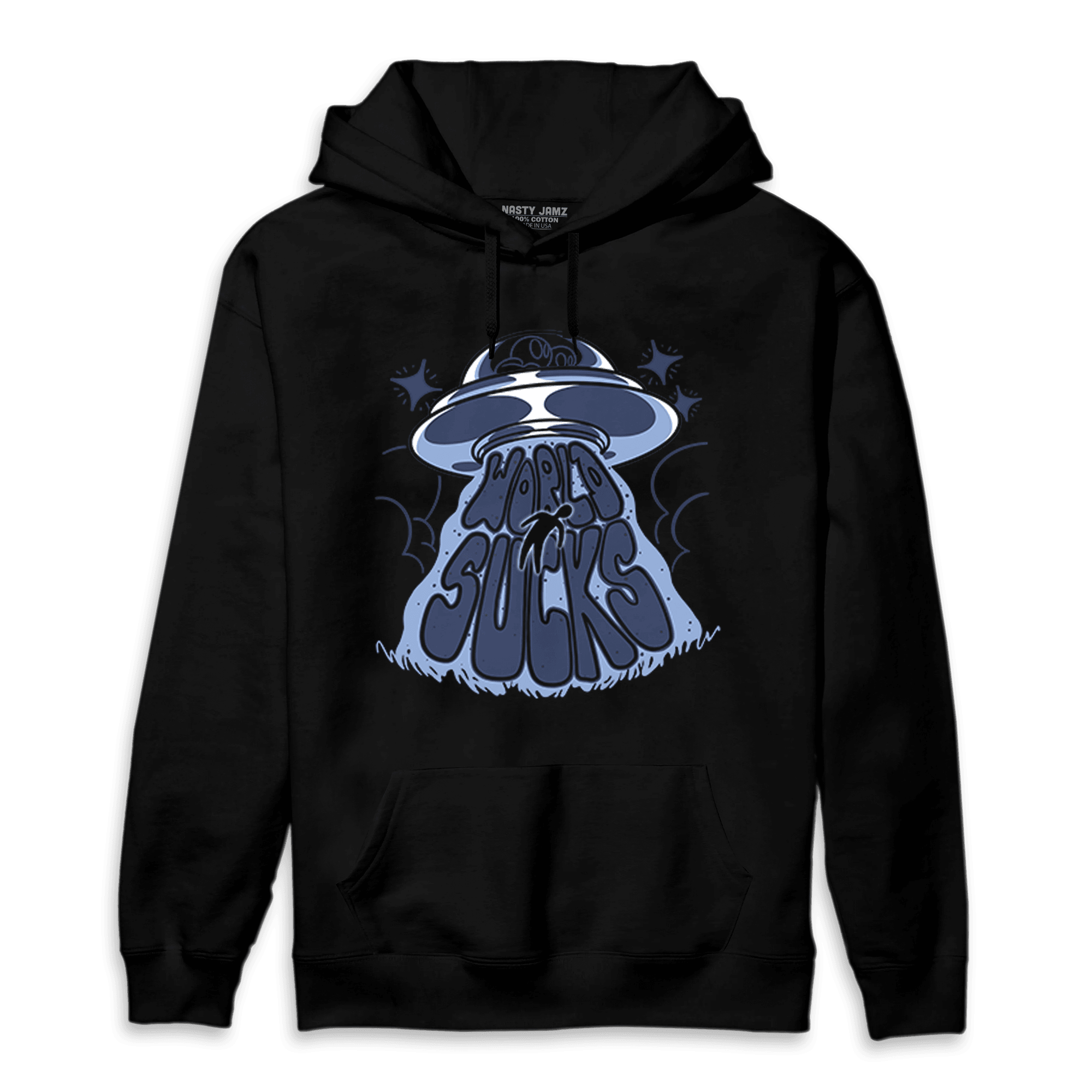 Midnight Navy 5s Hoodie Match World Sucks - NastyJamz