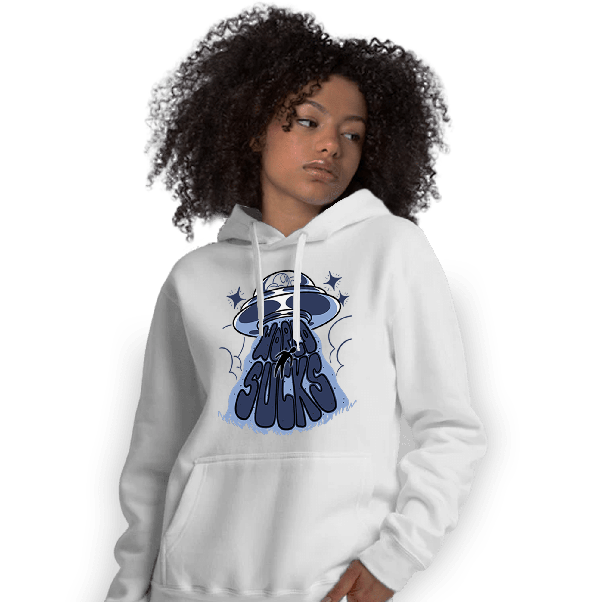 Midnight Navy 5s Hoodie Match World Sucks - NastyJamz
