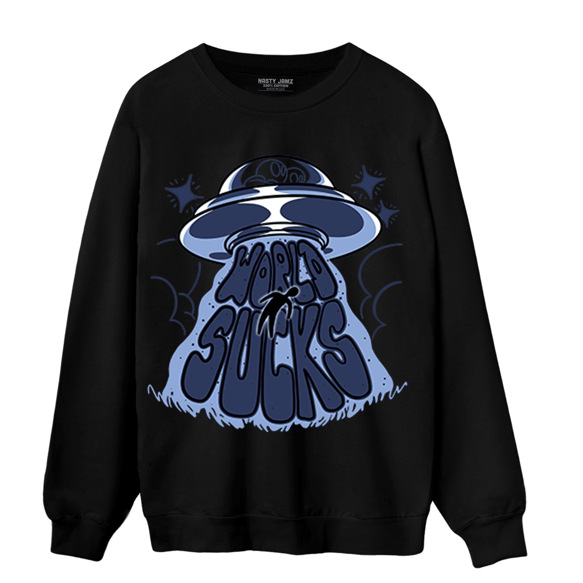 Midnight Navy 5s Sweatshirt Match World Sucks - NastyJamz