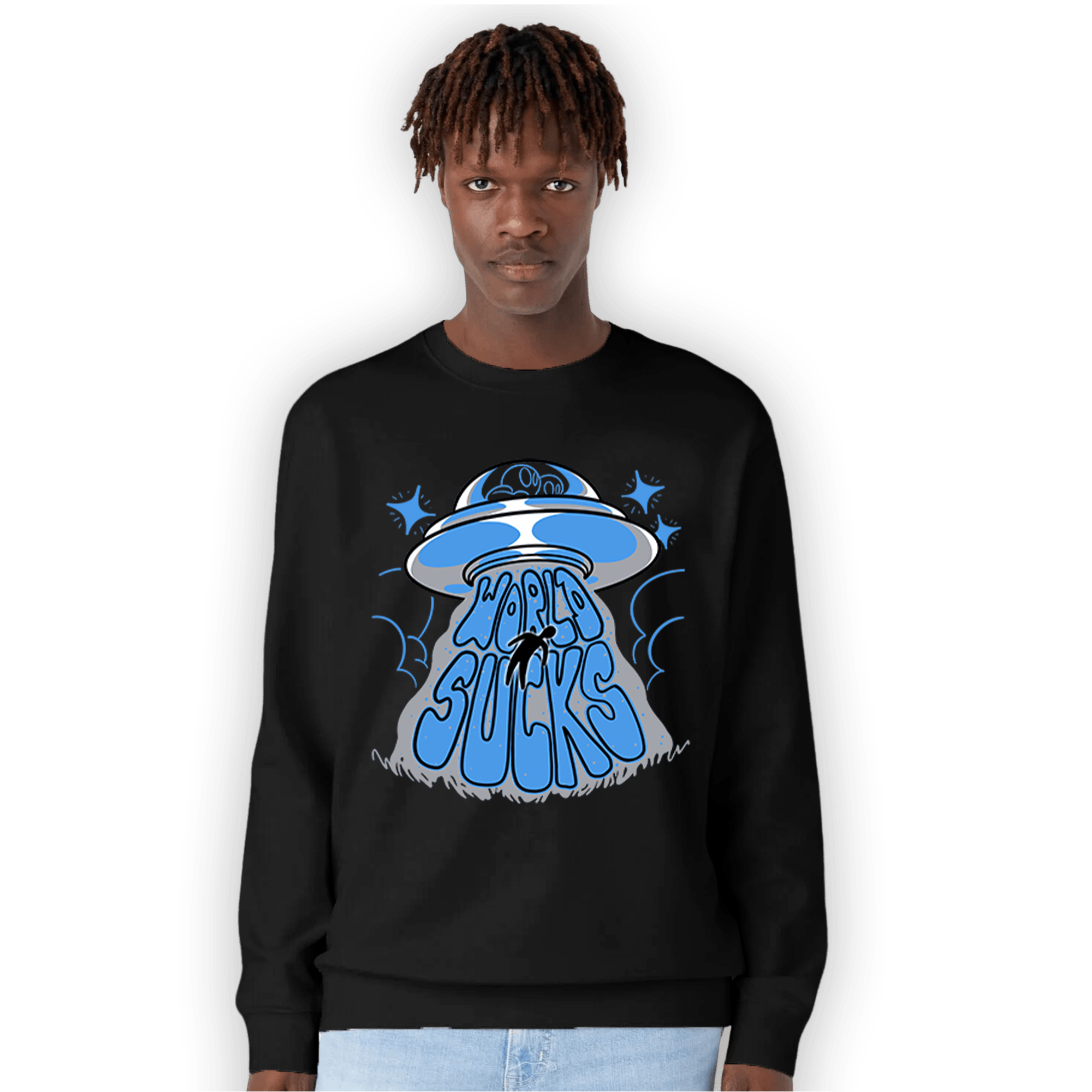 University Blue 5s Sweatshirt Match World Sucks - NastyJamz