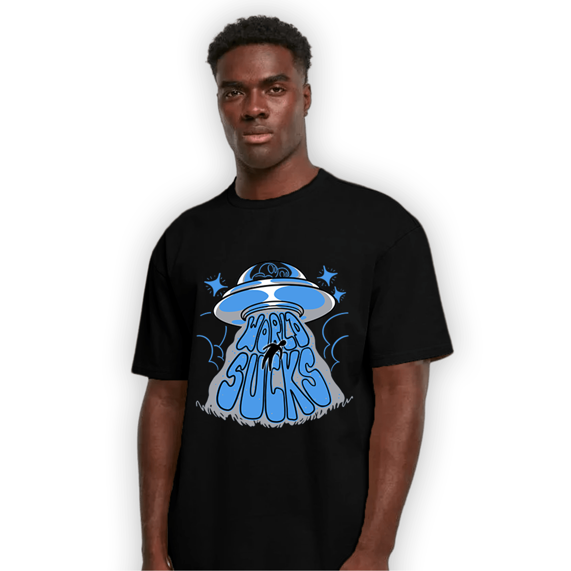University Blue 5s T Shirt Match World Sucks - NastyJamz