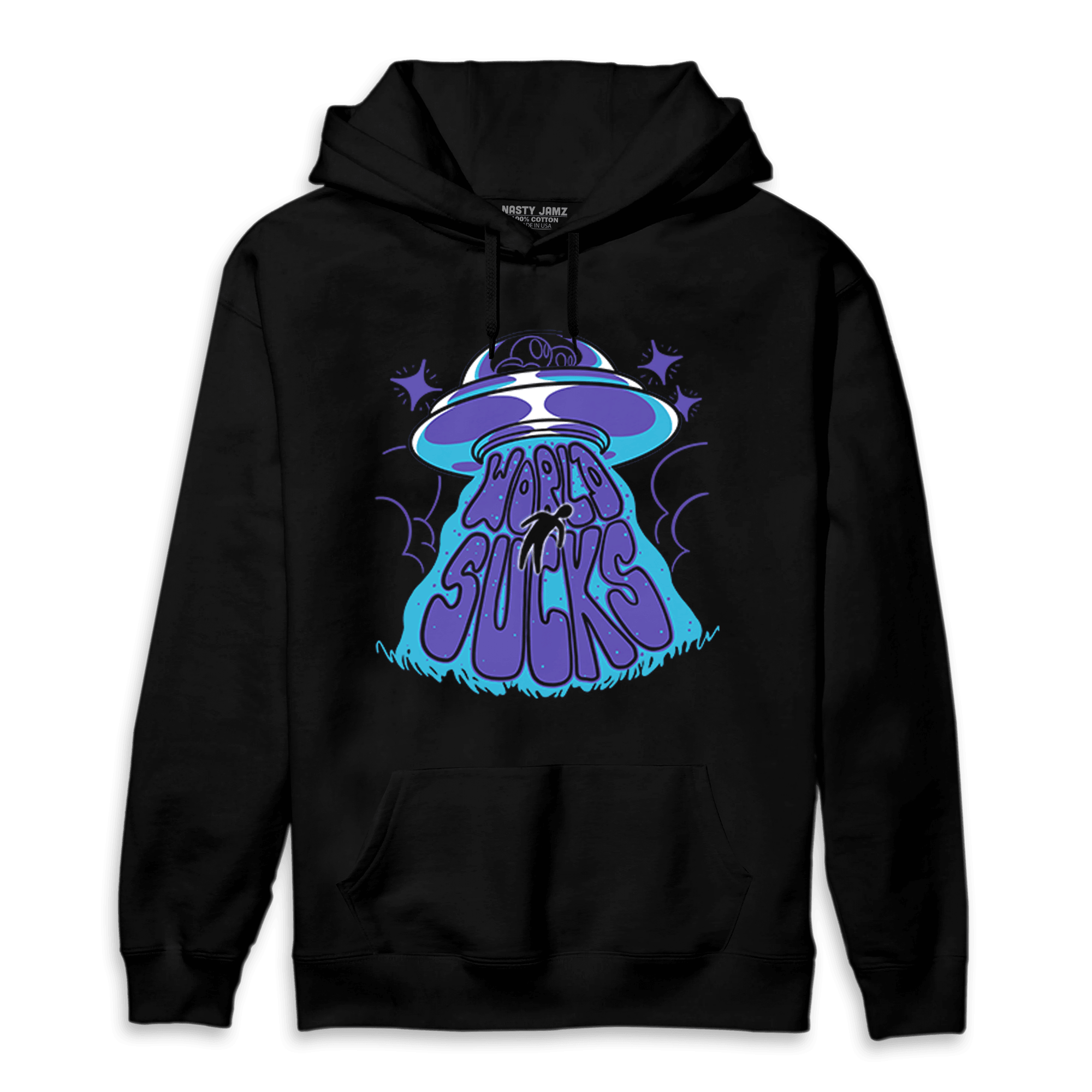 Aqua 6s Hoodie Match World Sucks - NastyJamz