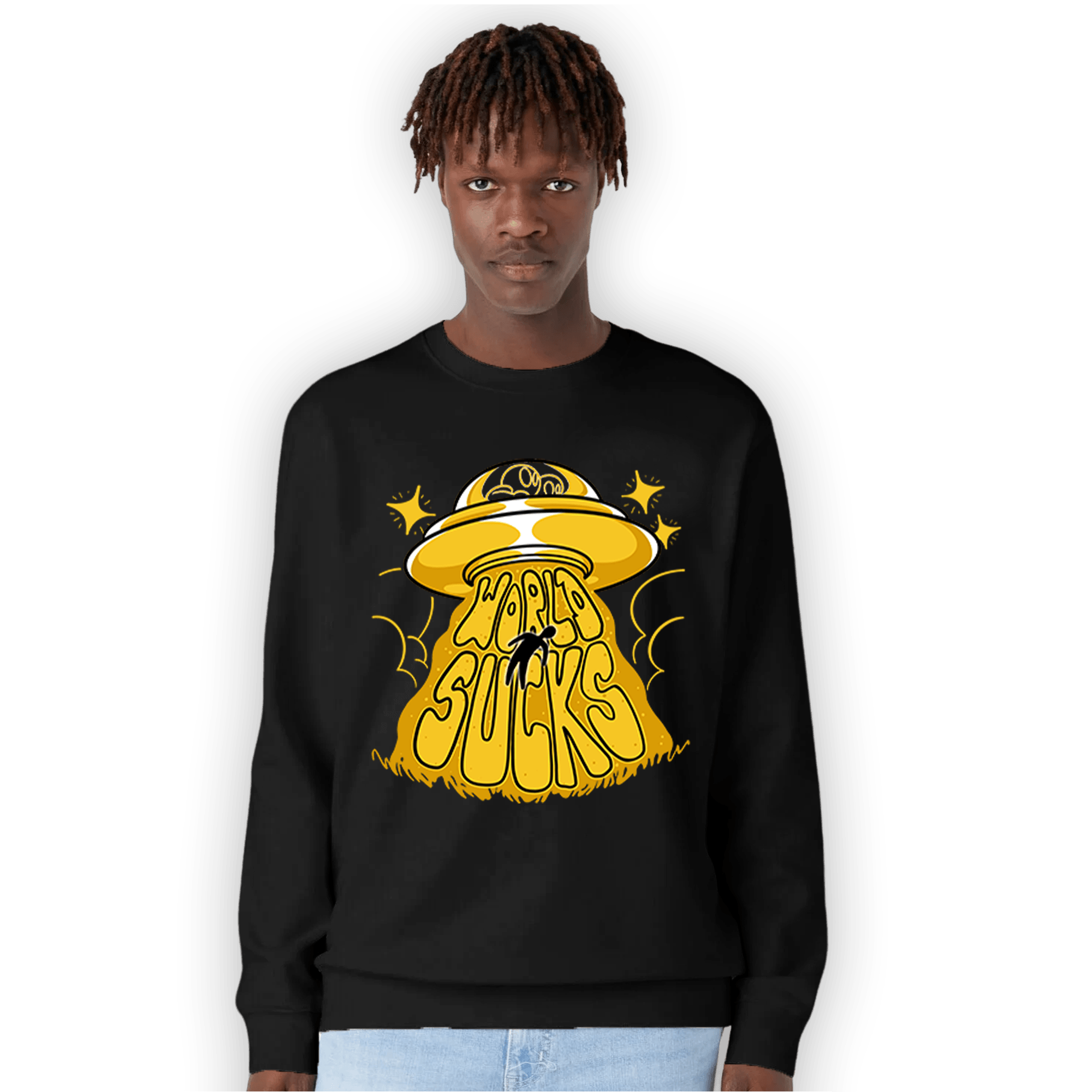 Yellow Ochre 6s Sweatshirt Match World Sucks - NastyJamz