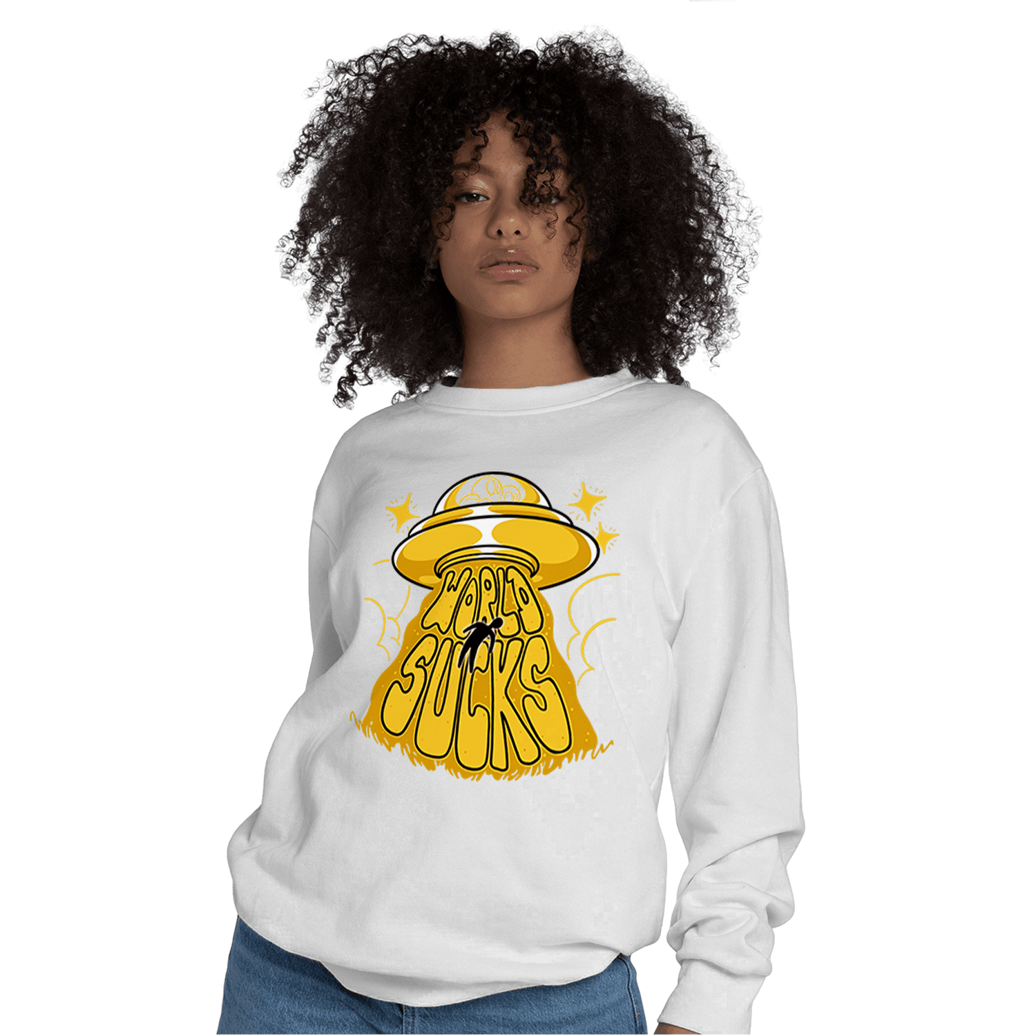 Yellow Ochre 6s Sweatshirt Match World Sucks - NastyJamz