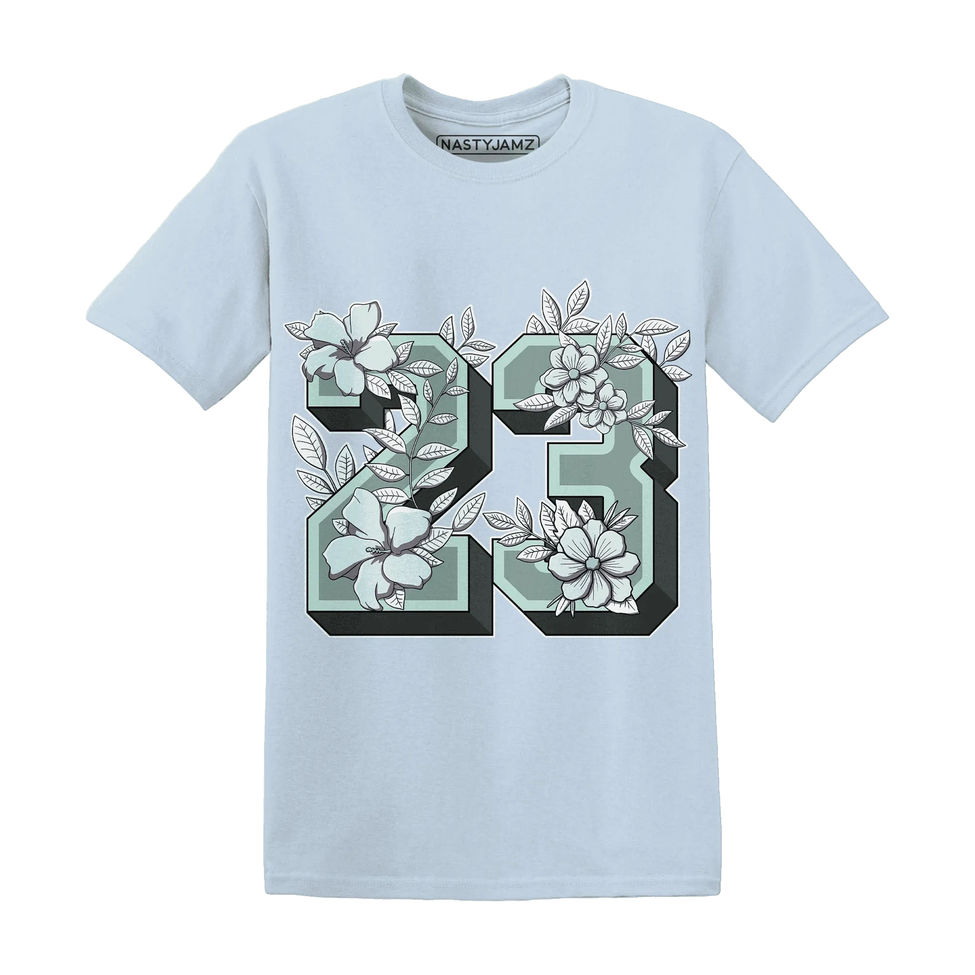 AF-1-Low-Jade-Ice-White-NastyJamz-T-Shirt-Match-23-Floral