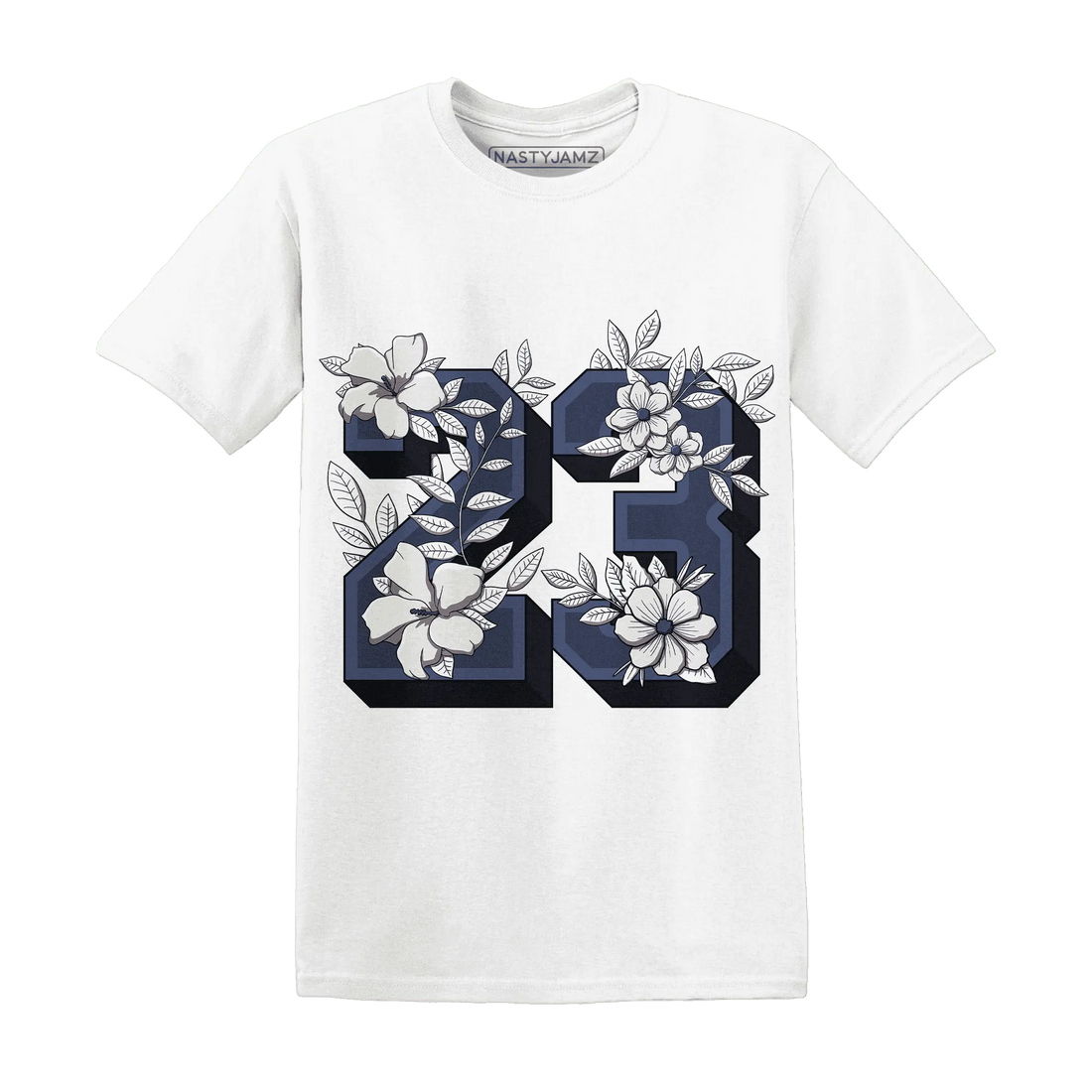 Low-Diffused-Blue-11s-T-Shirt-Match-23-Floral