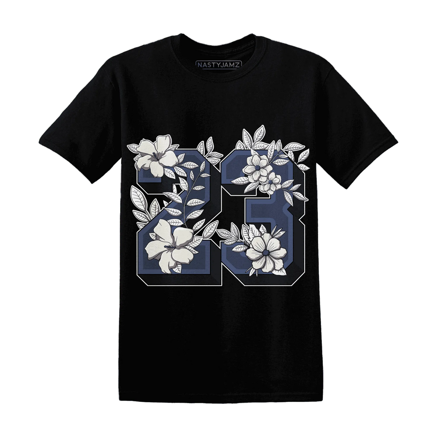 Low-Diffused-Blue-11s-T-Shirt-Match-23-Floral