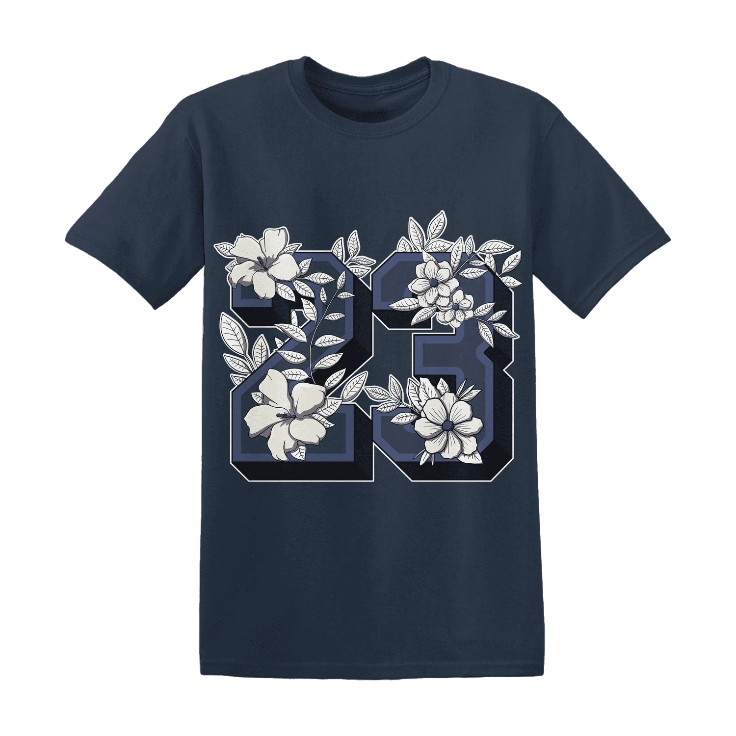 Low-Diffused-Blue-11s-T-Shirt-Match-23-Floral