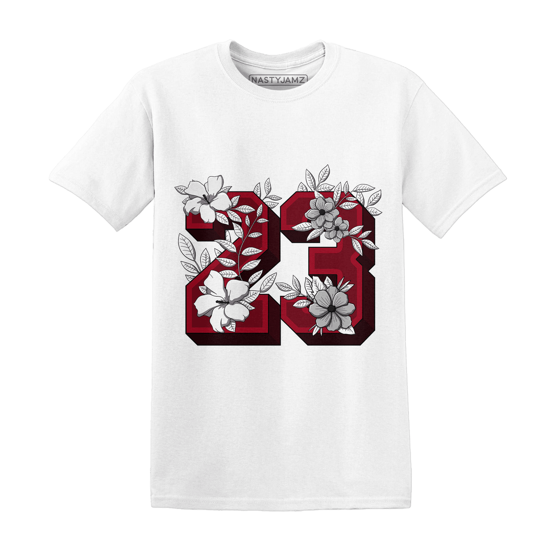 Retro Red Taxi 12s T Shirt Match 23 Floral - NastyJamz