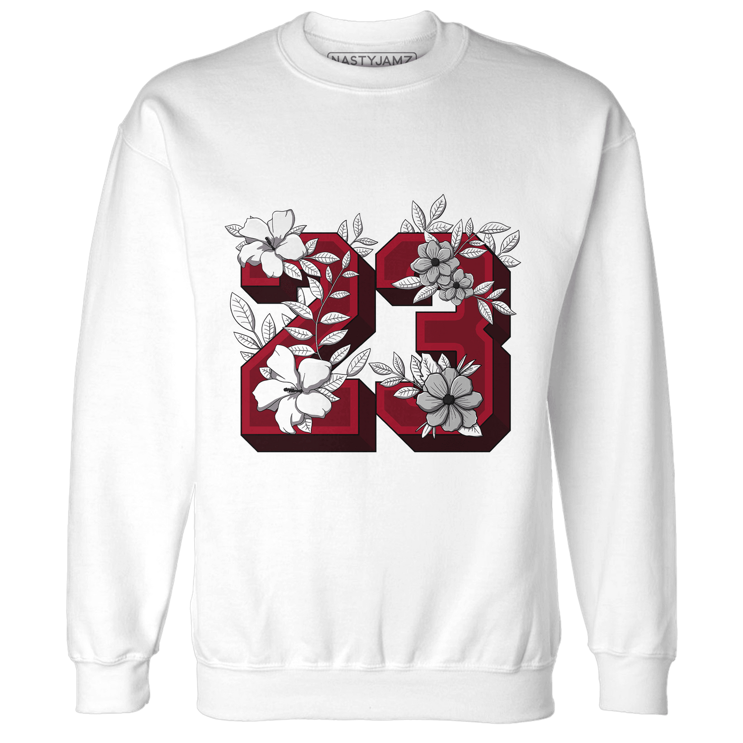 Retro Red Taxi 12s Sweatshirt Match 23 Floral - NastyJamz