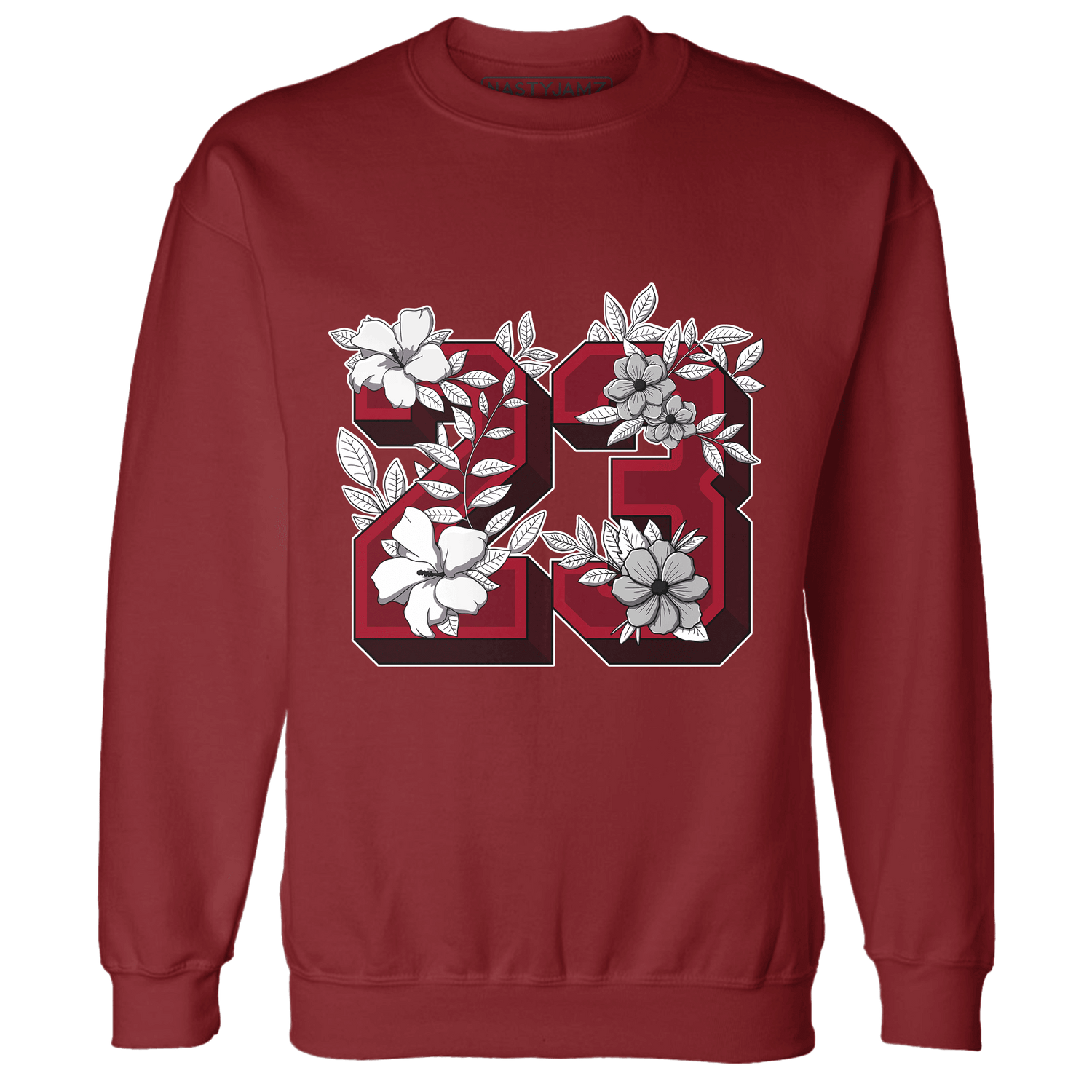 Retro Red Taxi 12s Sweatshirt Match 23 Floral - NastyJamz