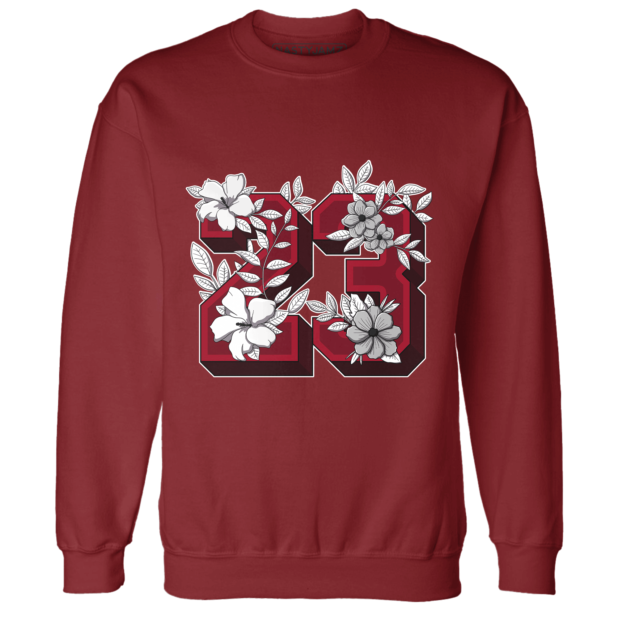 Retro Red Taxi 12s Sweatshirt Match 23 Floral - NastyJamz