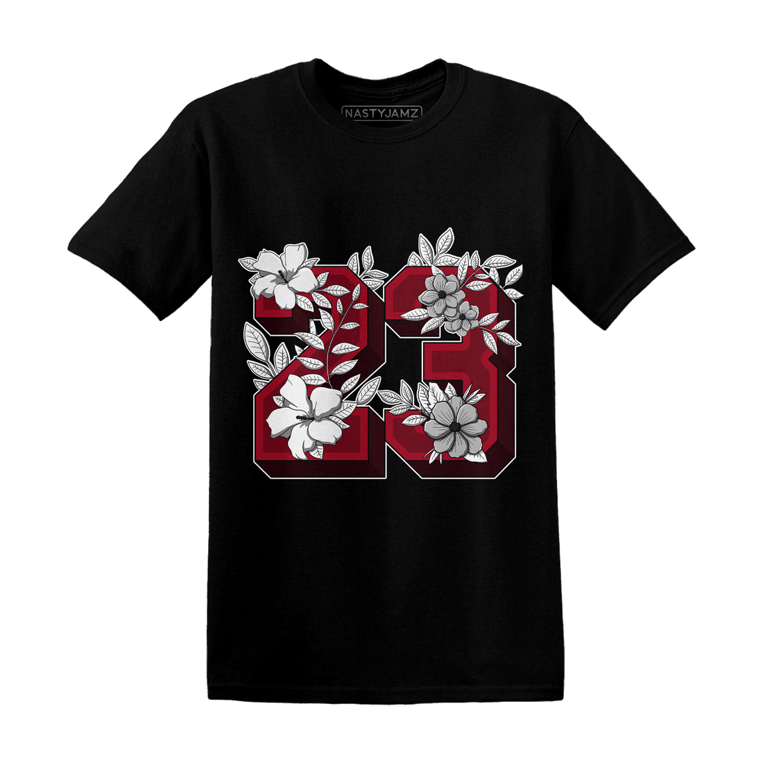 Retro Red Taxi 12s T Shirt Match 23 Floral - NastyJamz