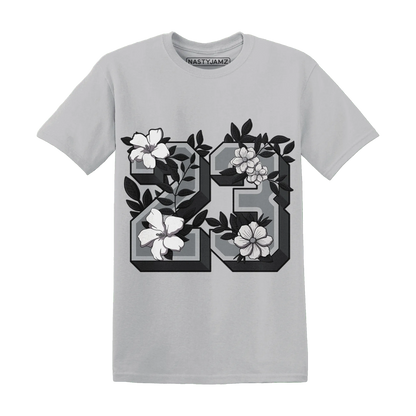 Wolf-Grey-12s-NastyJamz-T-Shirt-Match-23-Floral