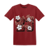Dune Red 13s T Shirt Match 23 Floral - NastyJamz