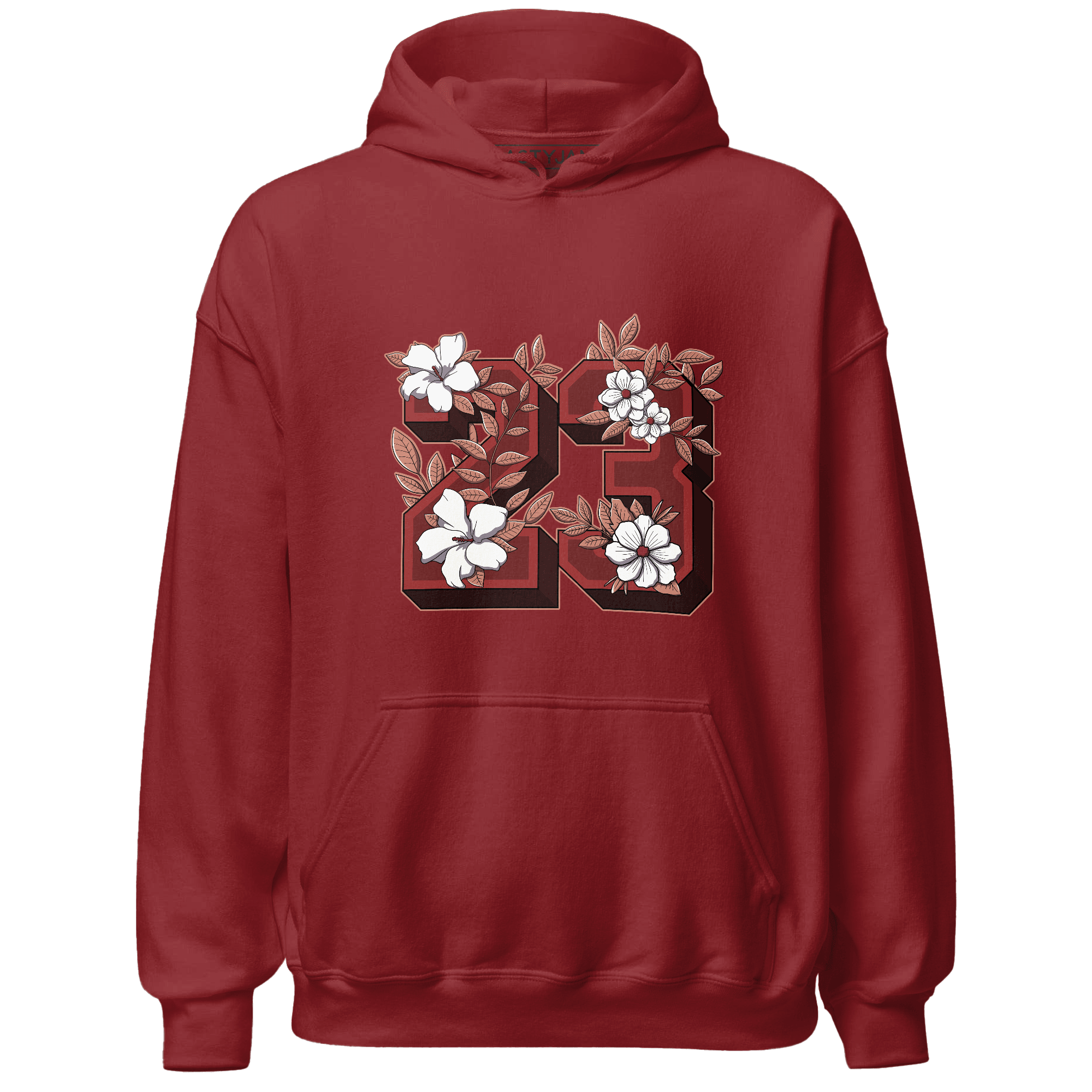 Dune Red 13s Hoodie Match 23 Floral - NastyJamz