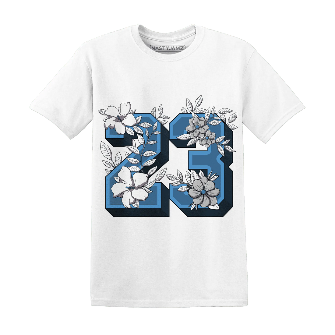 Carolina-Blue-Univercitii-17s-NastyJamz-T-Shirt-Match-23-Floral