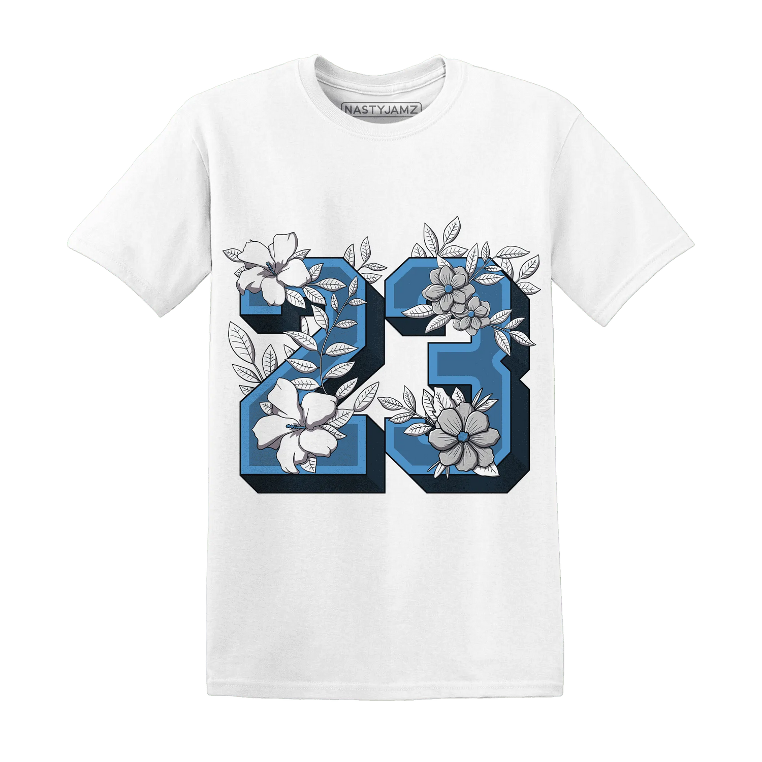 Carolina-Blue-Univercitii-17s-NastyJamz-T-Shirt-Match-23-Floral