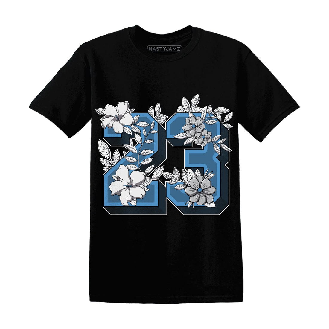 Carolina-Blue-Univercitii-17s-NastyJamz-T-Shirt-Match-23-Floral