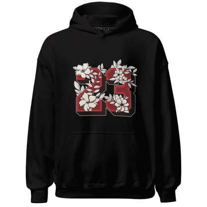 Black-Toe-Reimagined-Red-White-1s-Hoodie-Match-23-Floral