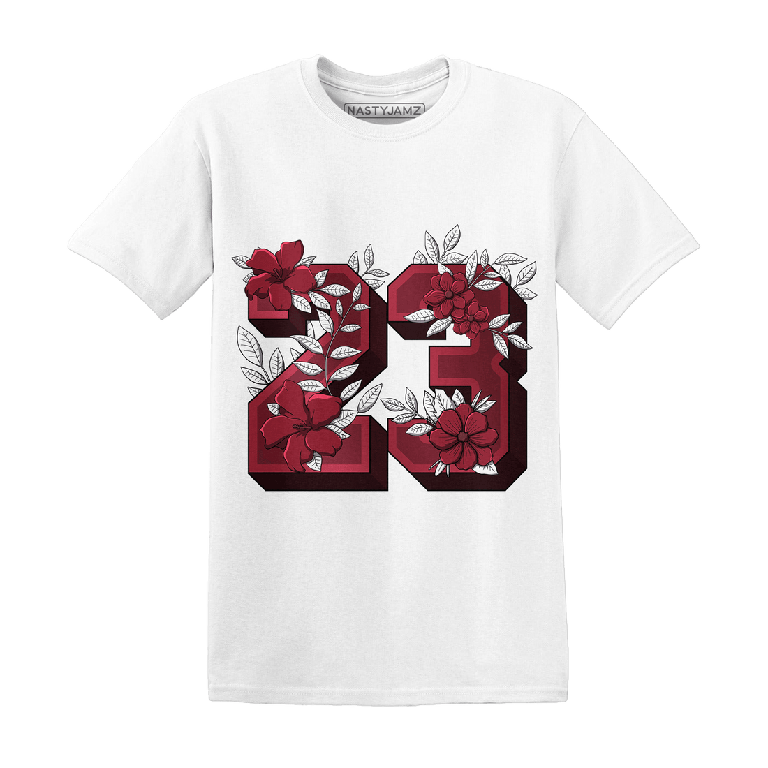 High 85 Metallic Burgundy 1s T Shirt Match 23 Floral - NastyJamz