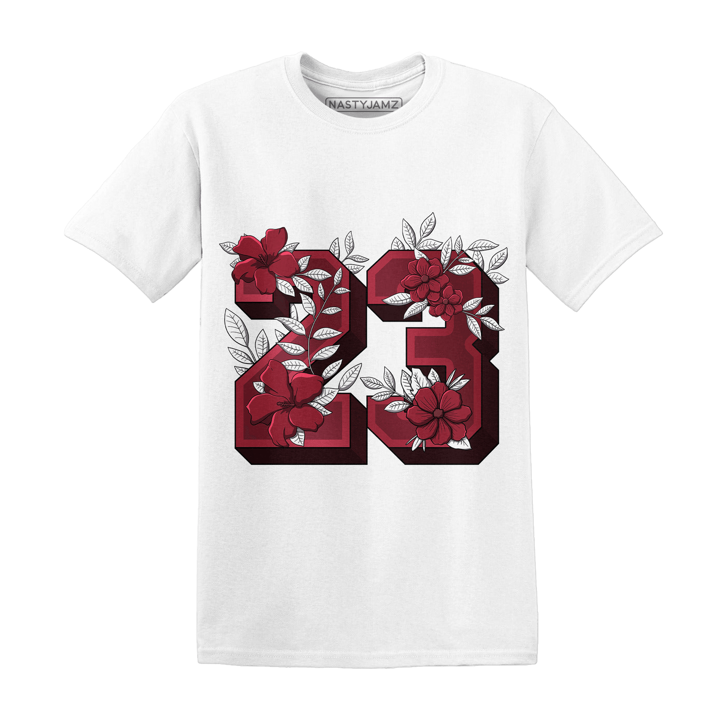 High 85 Metallic Burgundy 1s T Shirt Match 23 Floral - NastyJamz