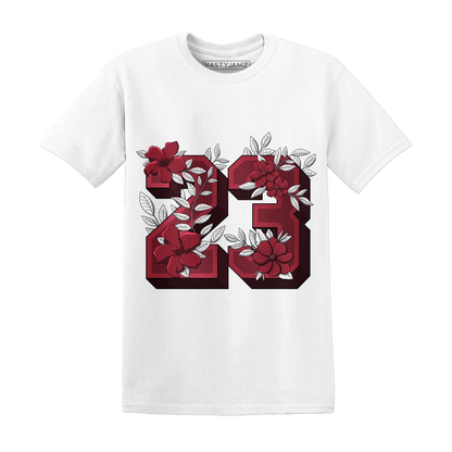 High 85 Metallic Burgundy 1s T Shirt Match 23 Floral - NastyJamz