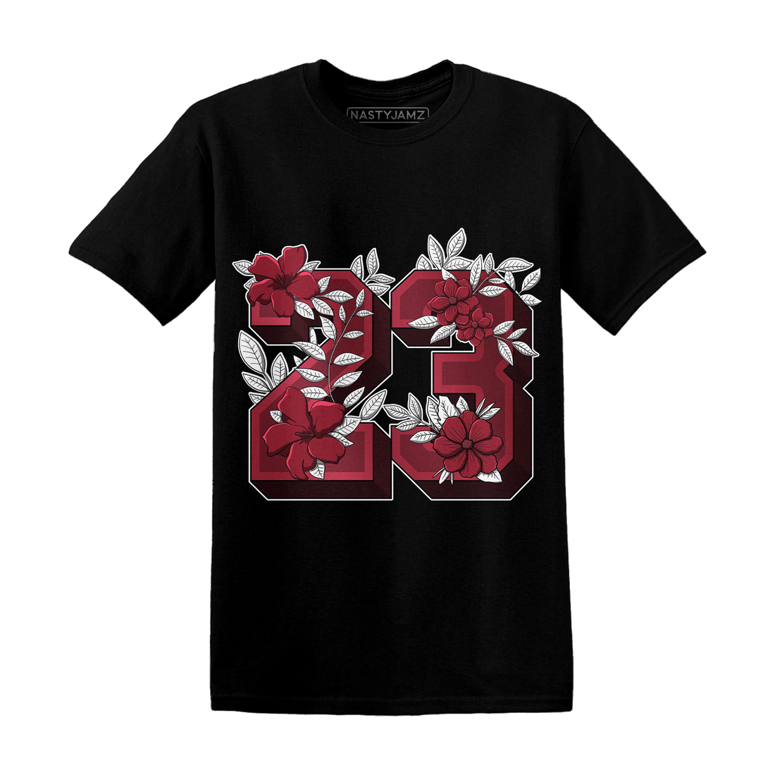 High 85 Metallic Burgundy 1s T Shirt Match 23 Floral - NastyJamz