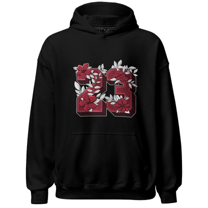 High 85 Metallic Burgundy 1s Hoodie Match 23 Floral - NastyJamz