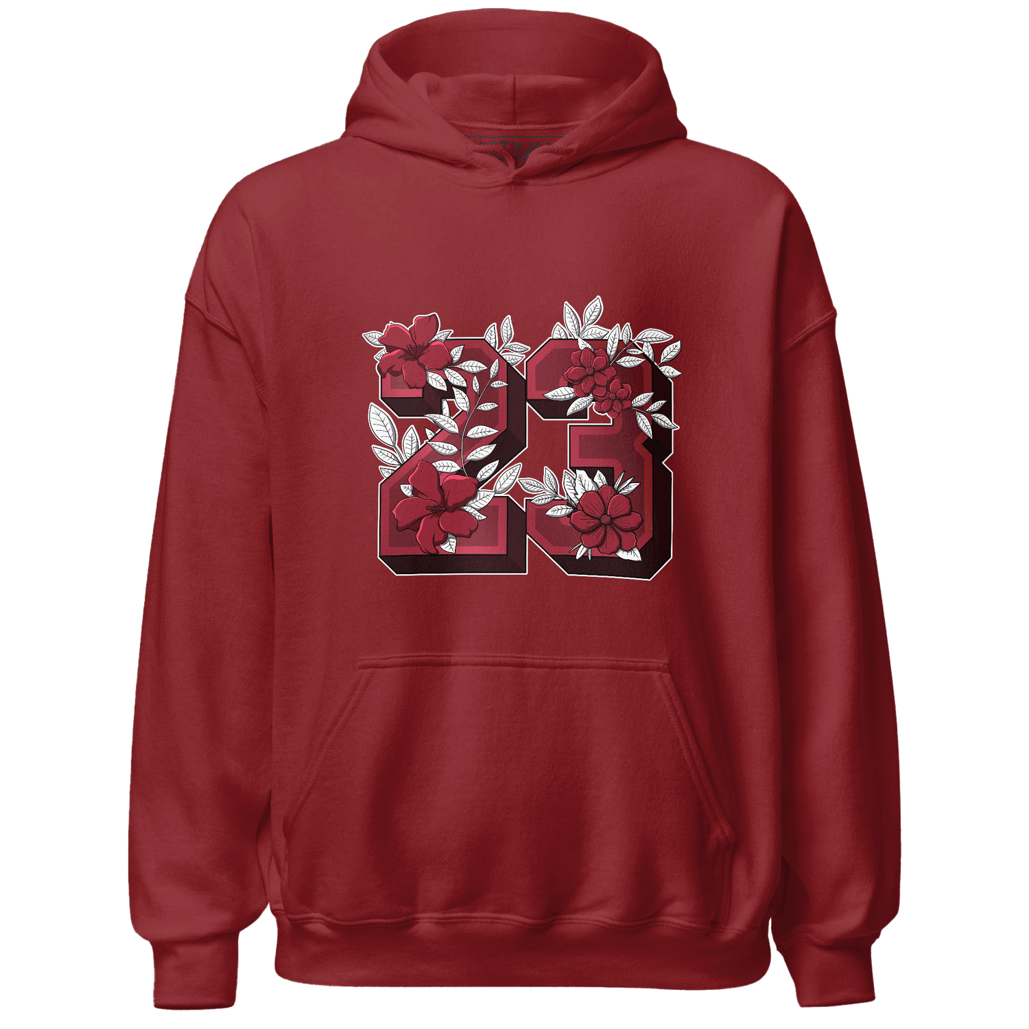 High 85 Metallic Burgundy 1s Hoodie Match 23 Floral - NastyJamz