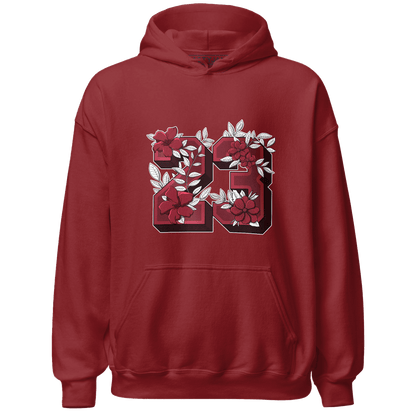 High 85 Metallic Burgundy 1s Hoodie Match 23 Floral - NastyJamz