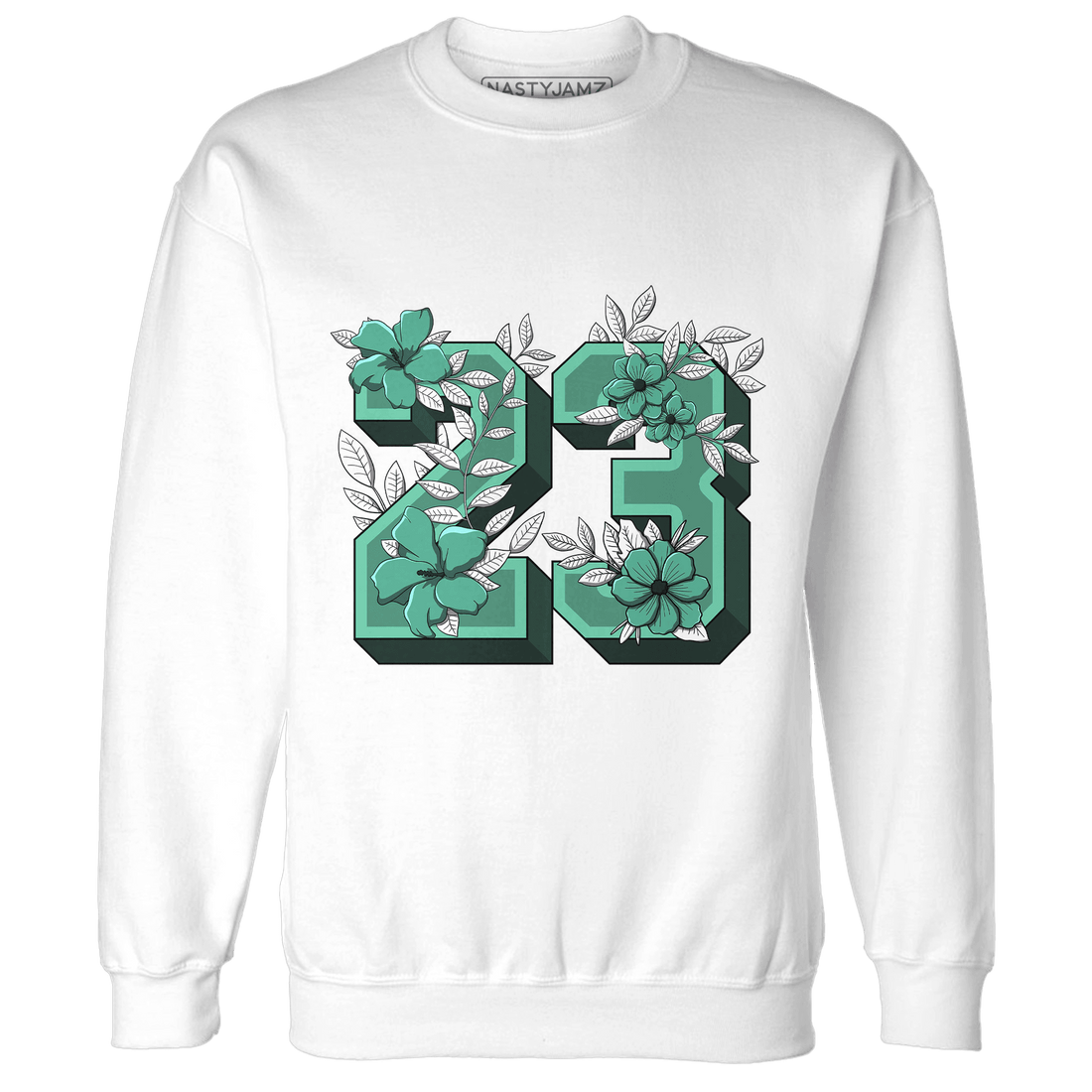 High OG Green Glow 1s Sweatshirt Match 23 Floral - NastyJamz