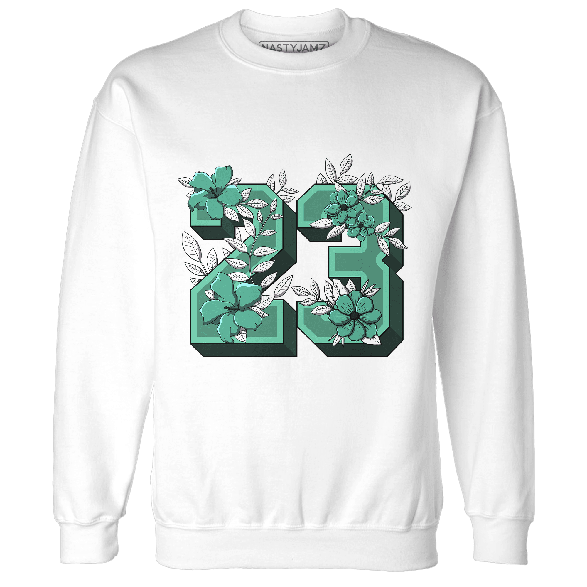 High OG Green Glow 1s Sweatshirt Match 23 Floral - NastyJamz