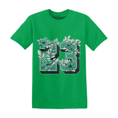 High OG Green Glow 1s T Shirt Match 23 Floral - NastyJamz