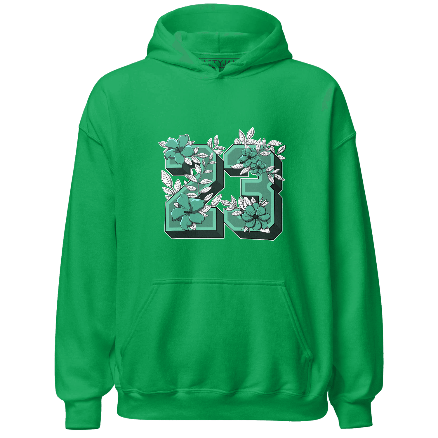 High OG Green Glow 1s Hoodie Match 23 Floral - NastyJamz